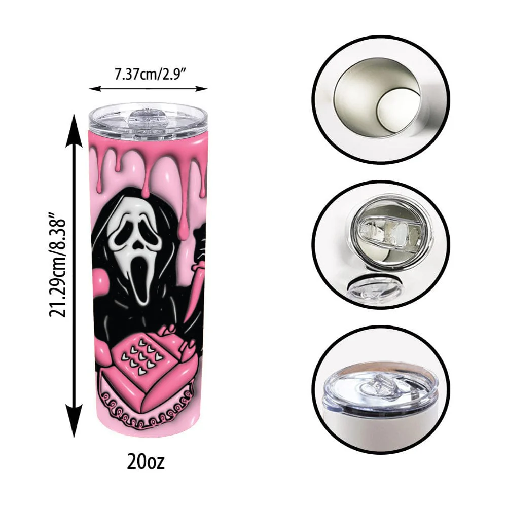 No You Hang Up Halloween Gift Skinny Tumbler HO82 891326 - Image 4