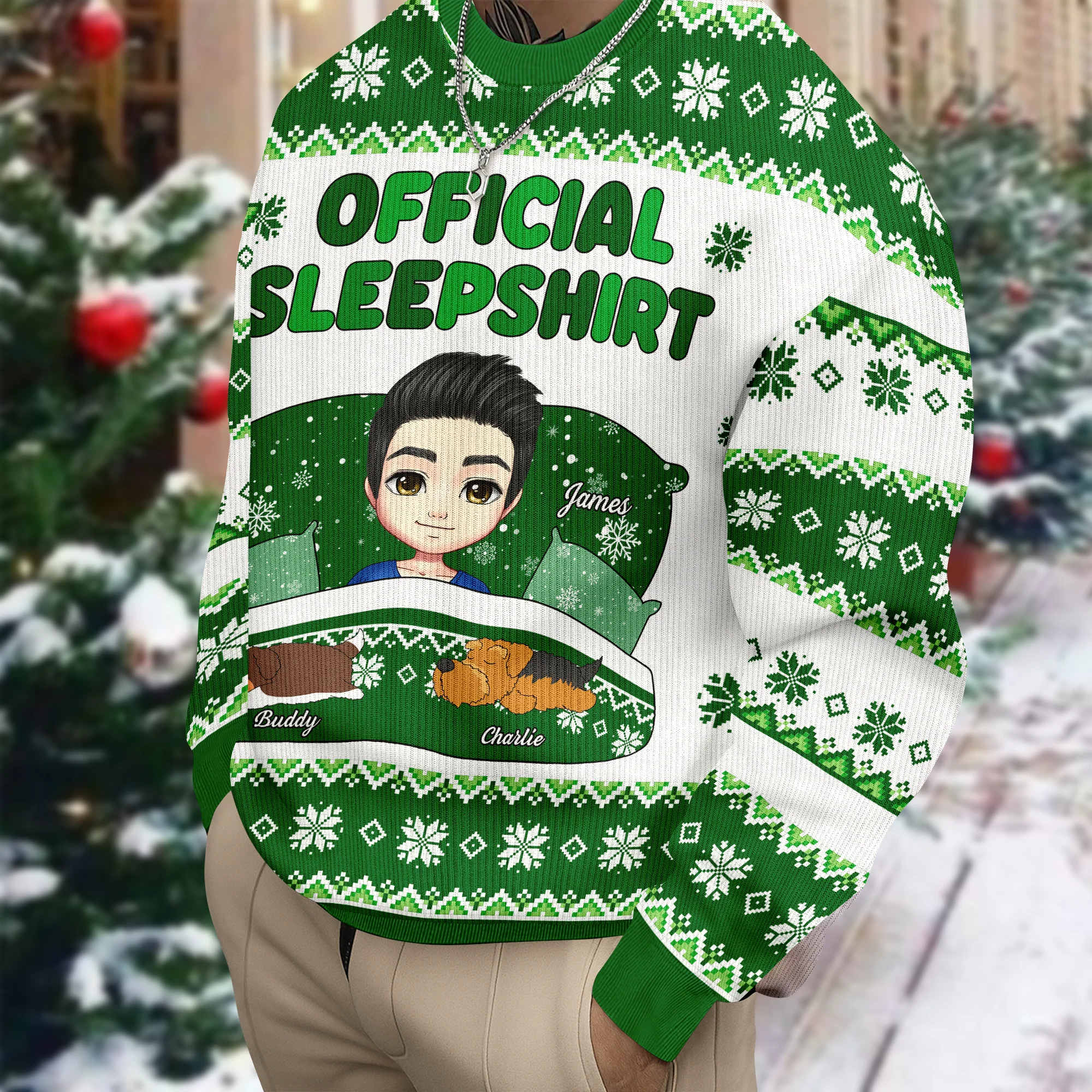 Official Sleepshirt Funny Family Ugly Sweater Personalized Gift For Dog Lovers HO82 900182 - Image 4