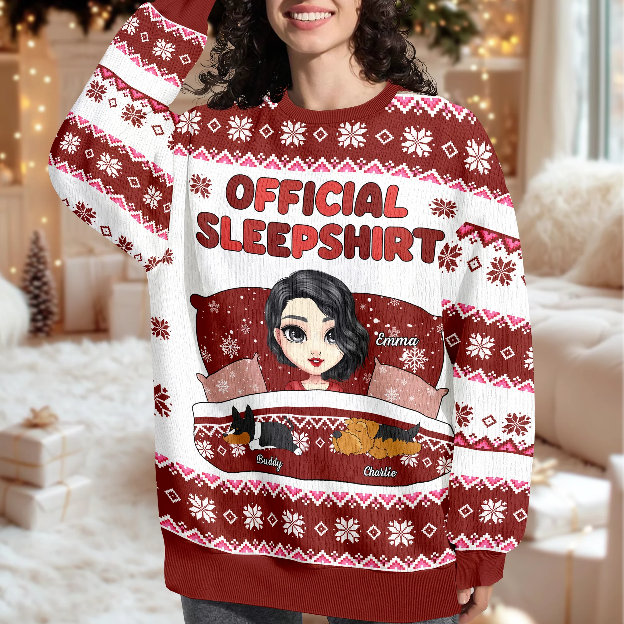 Official Sleepshirt Funny Family Ugly Sweater Personalized Gift For Dog Lovers HO82 900182 - Image 5