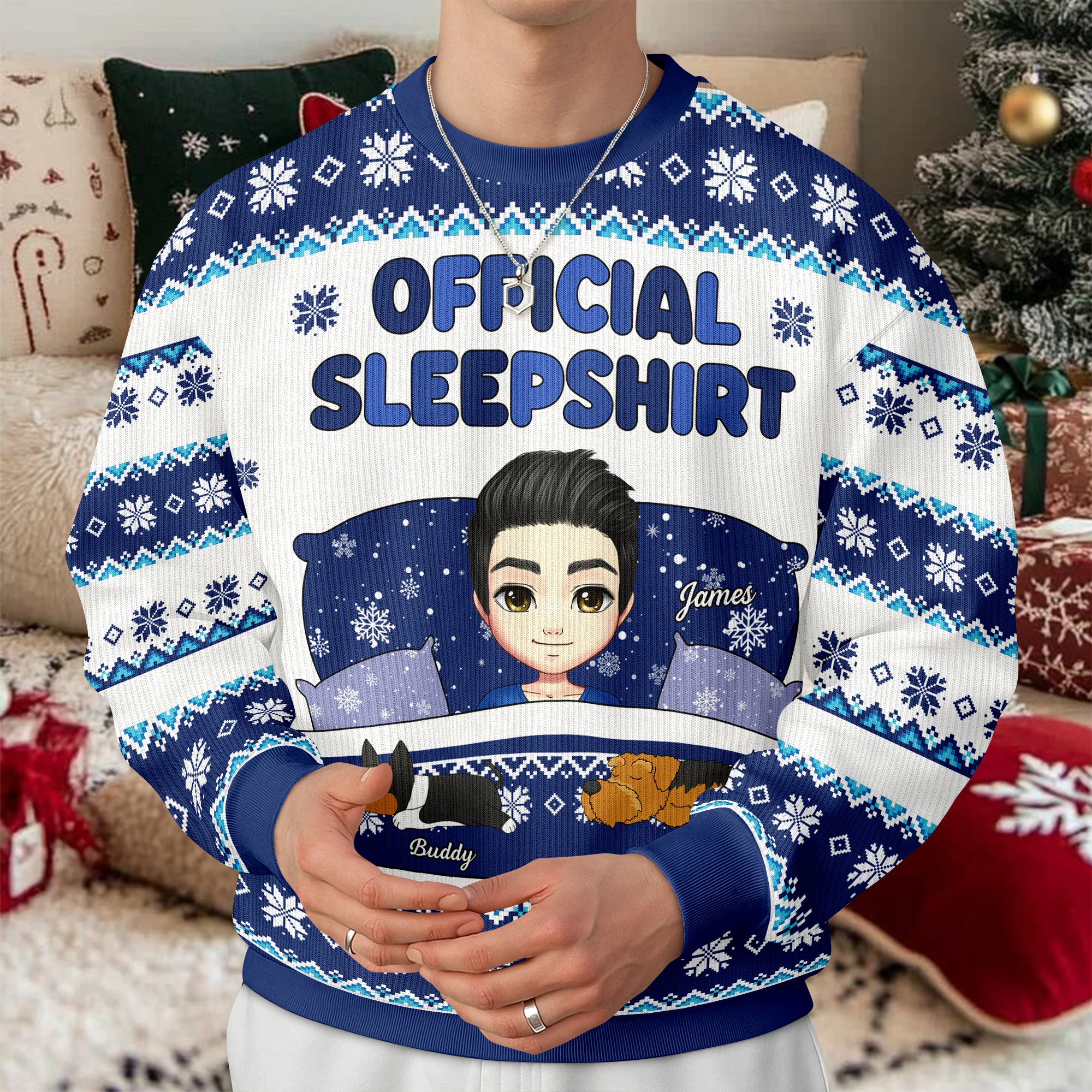 Official Sleepshirt Funny Family Ugly Sweater Personalized Gift For Dog Lovers HO82 900182 - Image 6