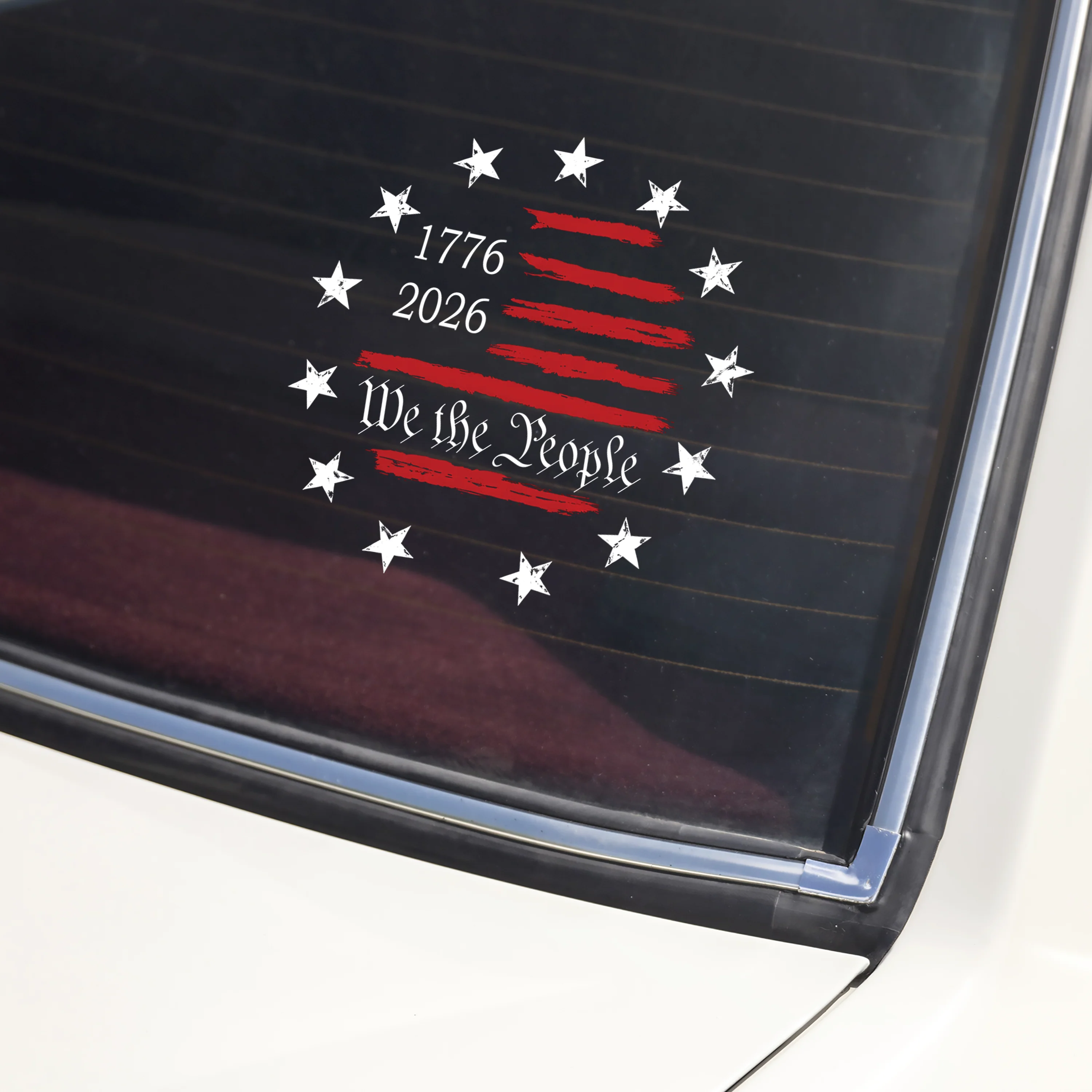 Patriot We The People American Flag 250th Anniversary 1776-2026 Car Window Decal Sticker HO82 901472 - Image 3