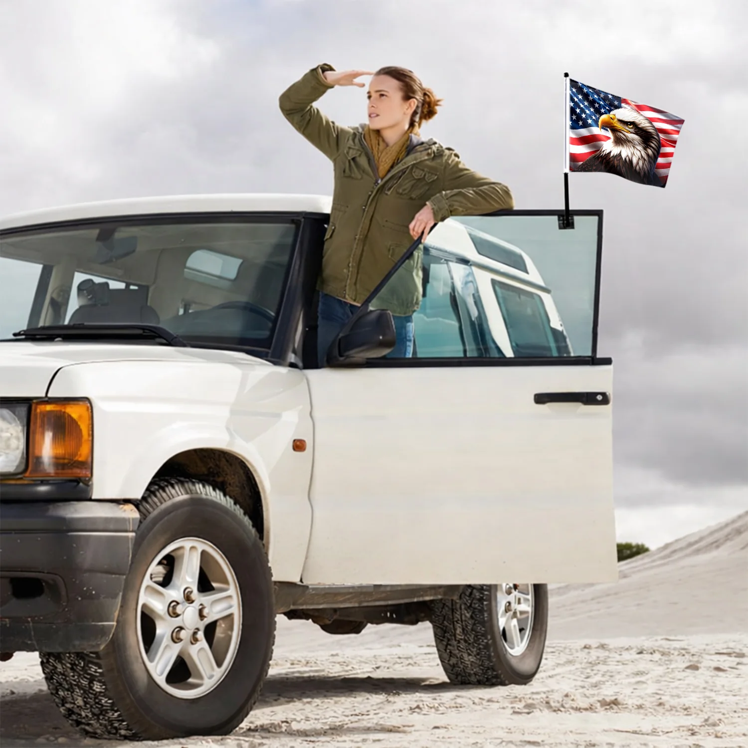 Patriotic American Eagle Independence American Car Flag HO82 900948 - Image 2