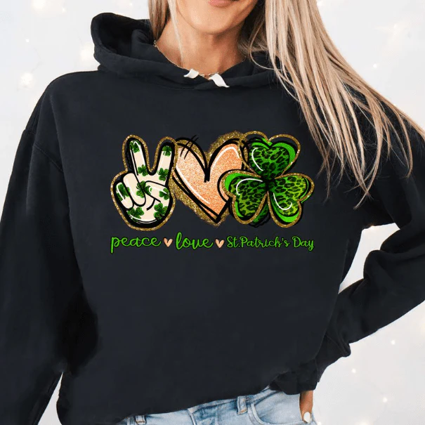 Peace Love St. Patrick's Day Irish Shirt HO82 893406 - Image 11