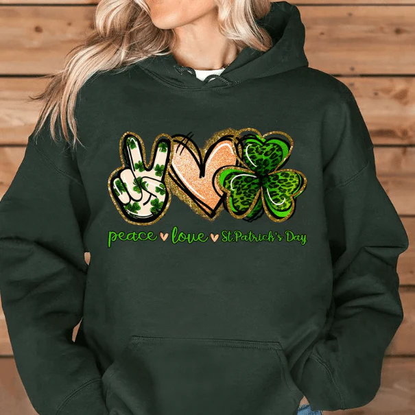 Peace Love St. Patrick's Day Irish Shirt HO82 893406 - Image 12