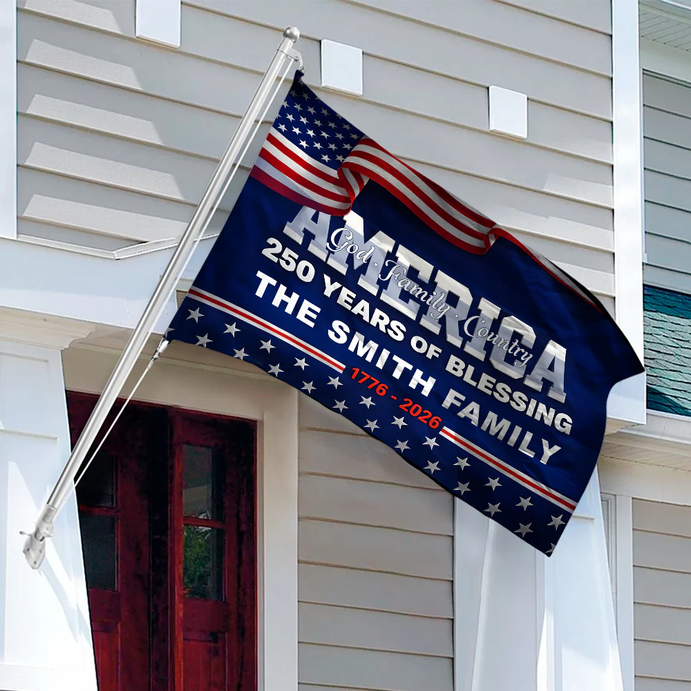Personalized 250 Years of Blessing 1776 2026 God America Patriotic House Flag HO82 901288 - Image 3