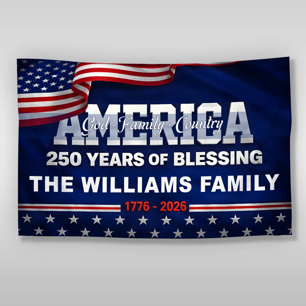 Personalized 250 Years of Blessing 1776 2026 God America Patriotic House Flag HO82 901288 - Image 6