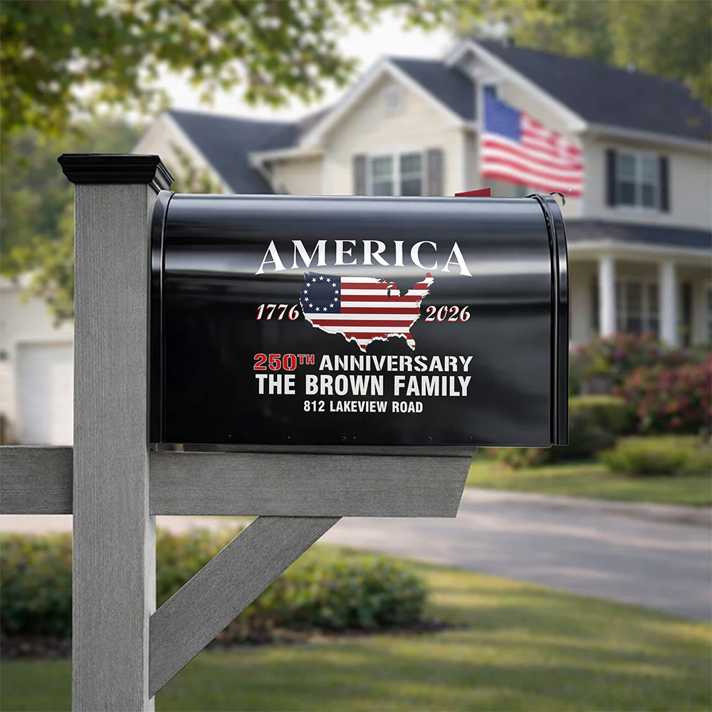 Personalized America 250th Anniversary Mailbox Decal HO82 901032 - Image 3