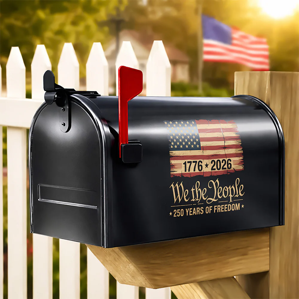Personalized America 250th Birthday US Flag 250 Years We The People Mailbox Decal HO82 901028 - Image 3
