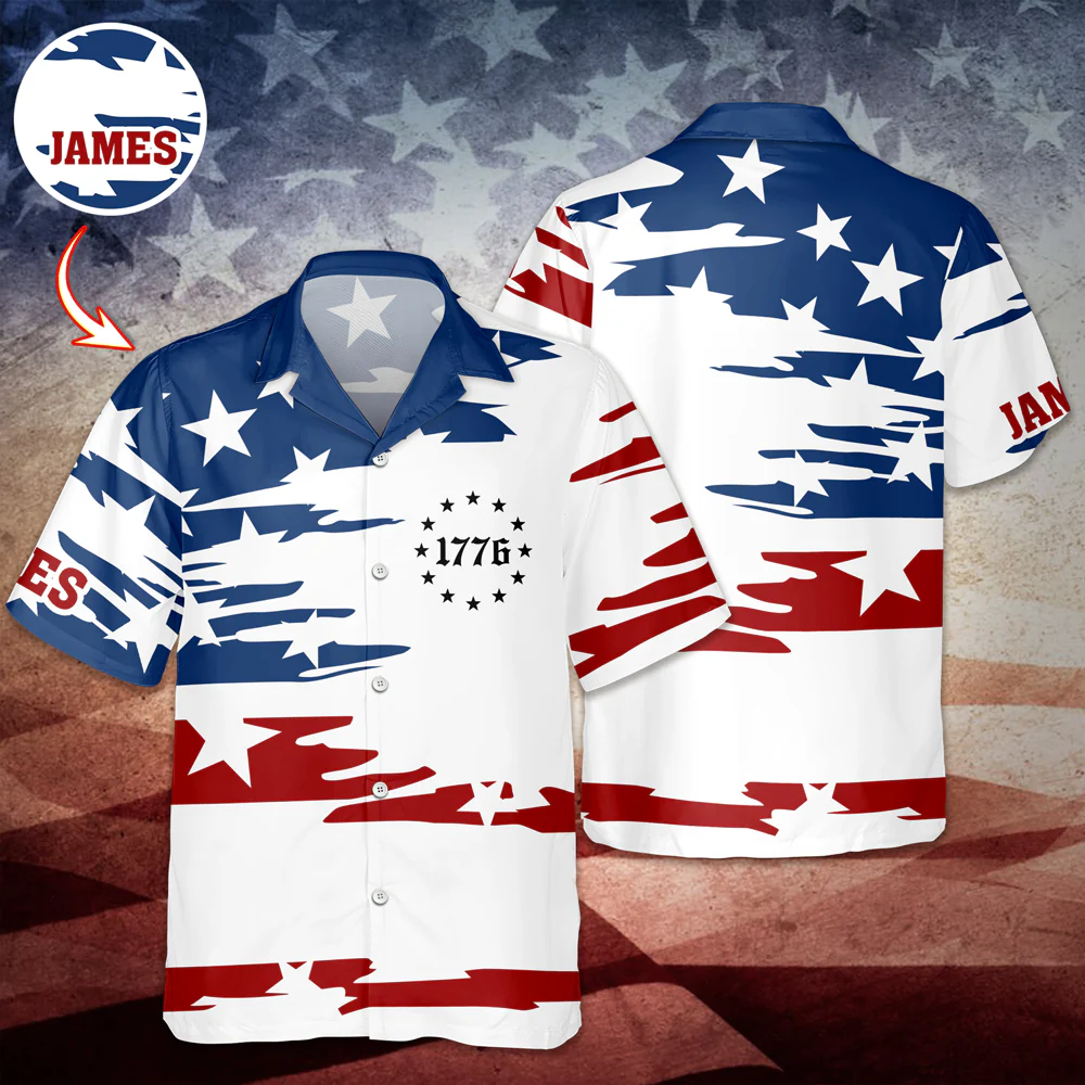 Personalized American 1776 Hawaii Shirt, 4th of July American, Independence Day Gift HO82 901532 - Image 5