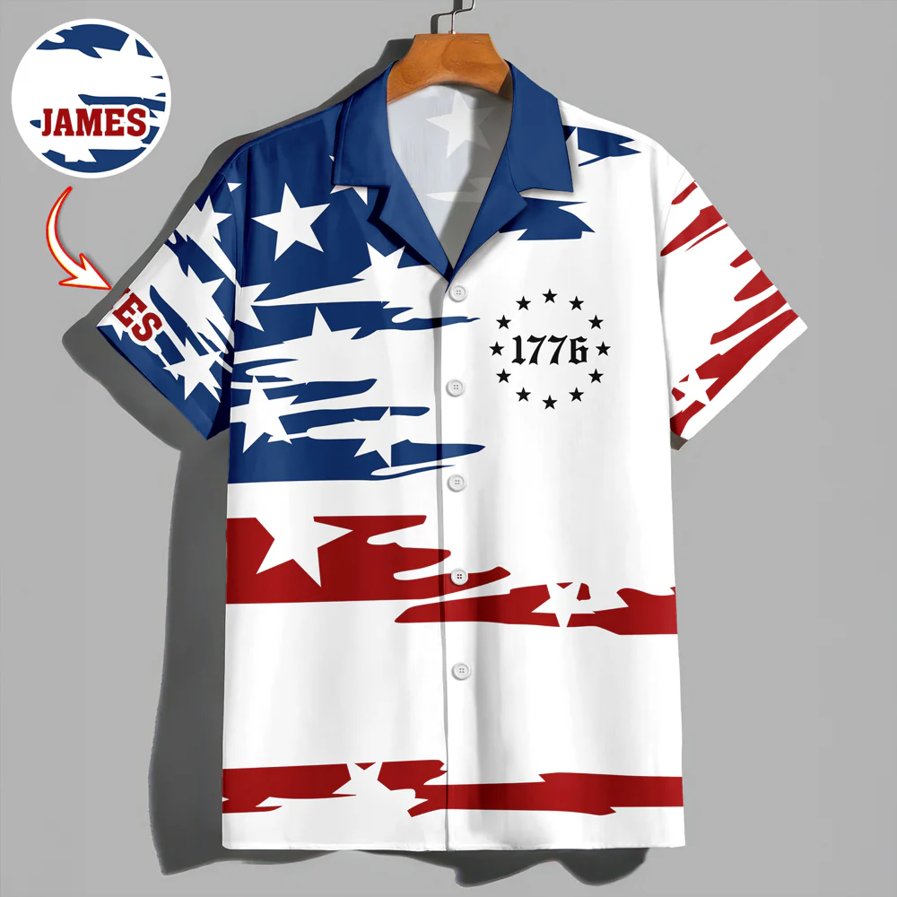 Personalized American 1776 Hawaii Shirt, 4th of July American, Independence Day Gift HO82 901532 - Image 6