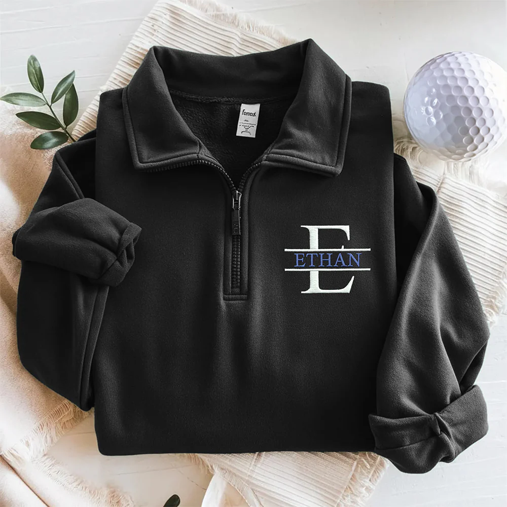 Personalized Ball Golf Embroidered Quarter Zip Sweatshirt, Unique Golf Enthusiast Gift, Golfers and Coaches Gift HO82 900760 - Image 3
