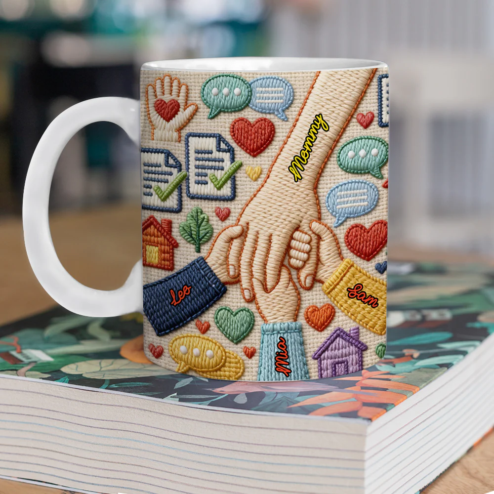 Personalized Busy Mom Knitted Yarn 3D Effect Mug - Mother's Day Gift HO82 901574 - Image 3