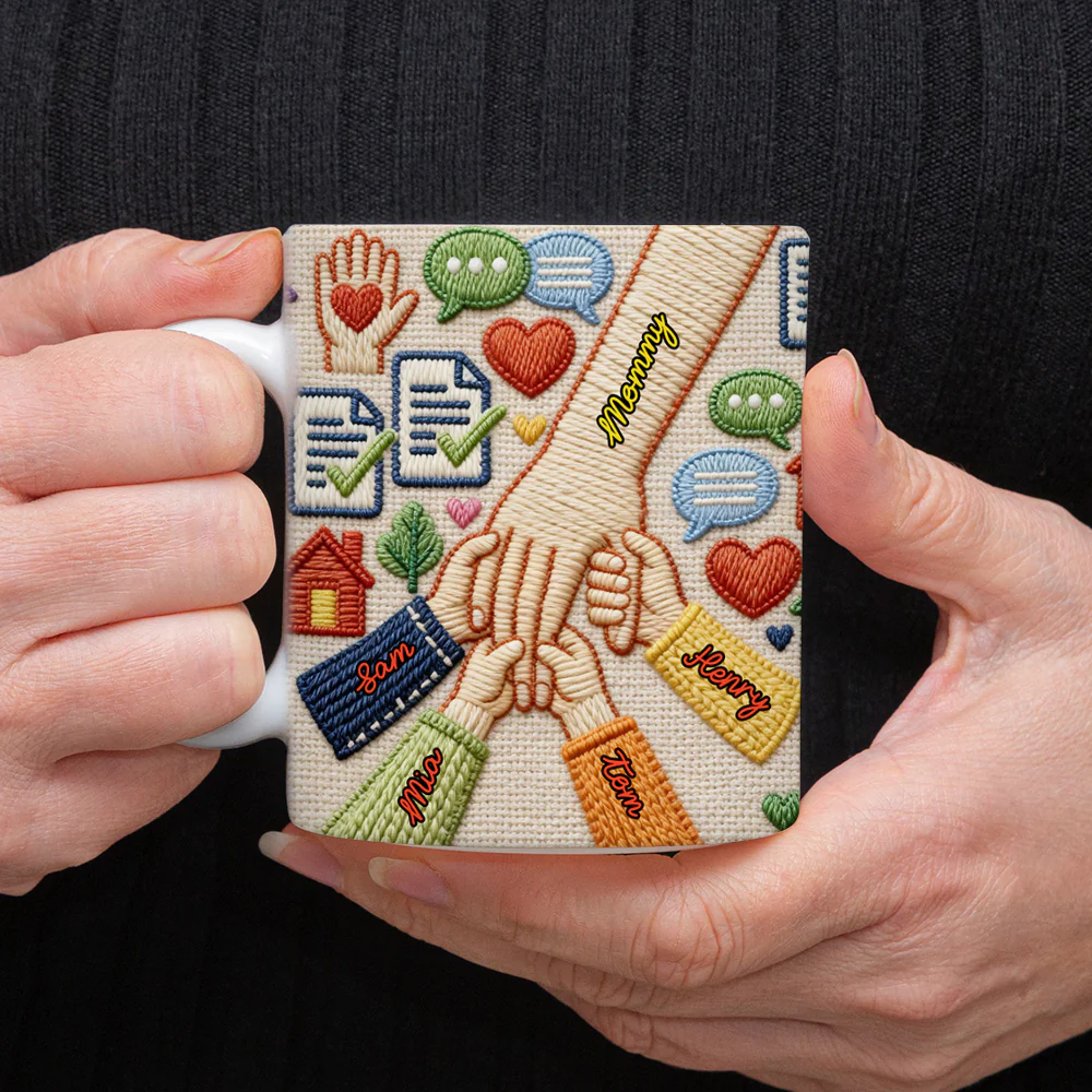 Personalized Busy Mom Knitted Yarn 3D Effect Mug - Mother's Day Gift HO82 901574 - Image 4