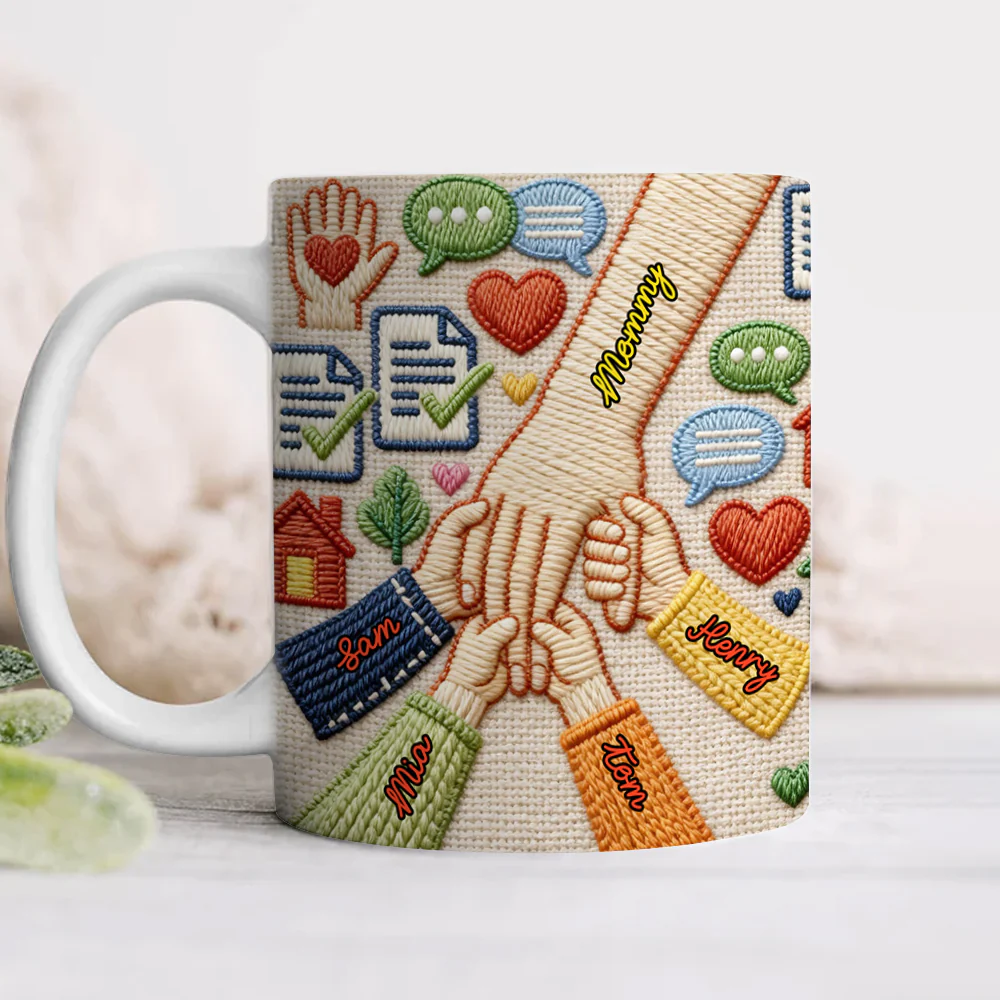 Personalized Busy Mom Knitted Yarn 3D Effect Mug - Mother's Day Gift HO82 901574 - Image 5