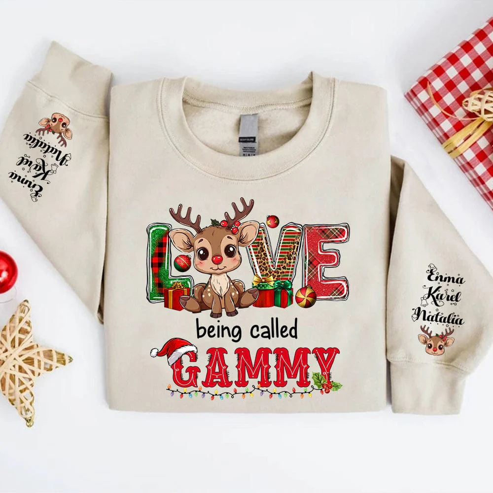 Personalized Christmas Reindeer Grandma Sweatshirt HO82 893158 - Image 2