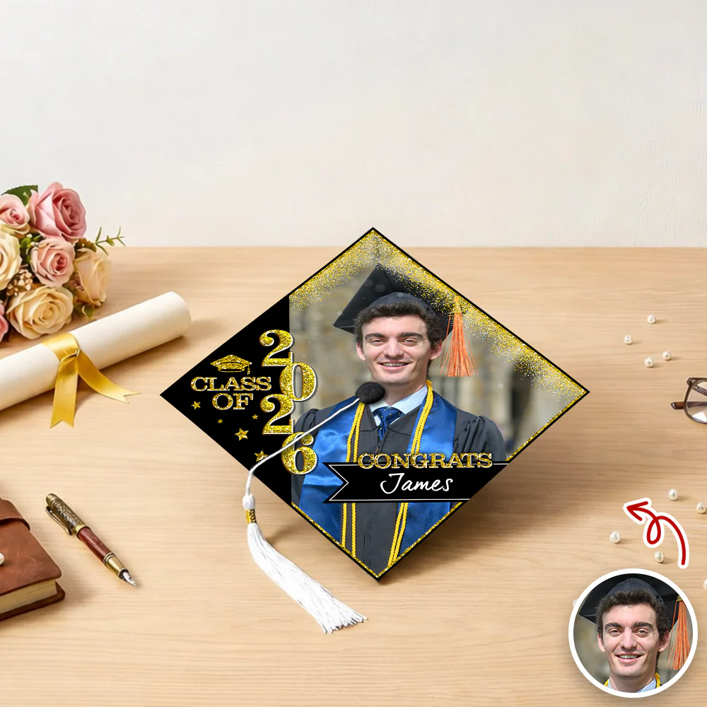 Personalized Photo Class Of 2026 Graduation Cap Topper HO82 901568 - Image 3