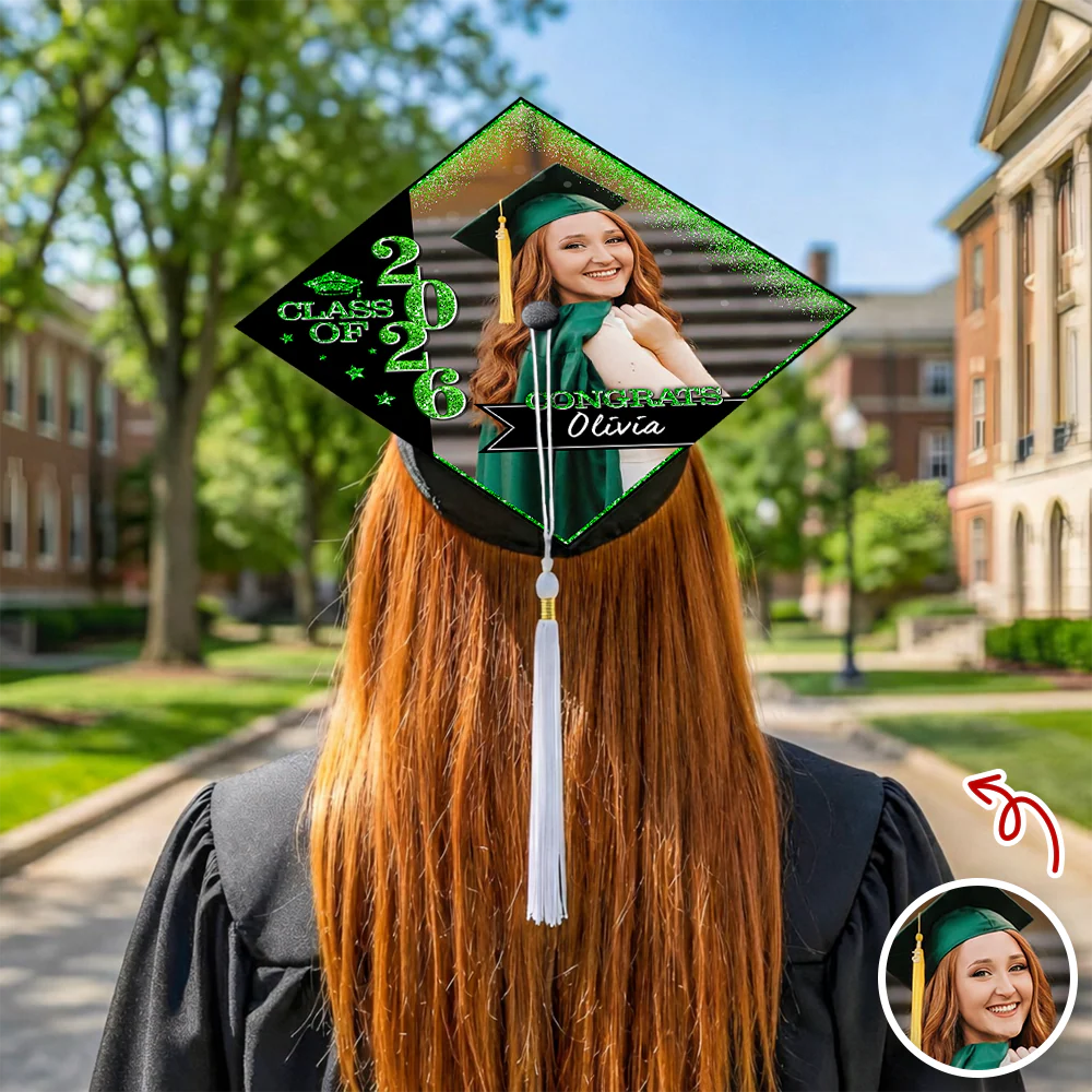 Personalized Photo Class Of 2026 Graduation Cap Topper HO82 901568 - Image 4