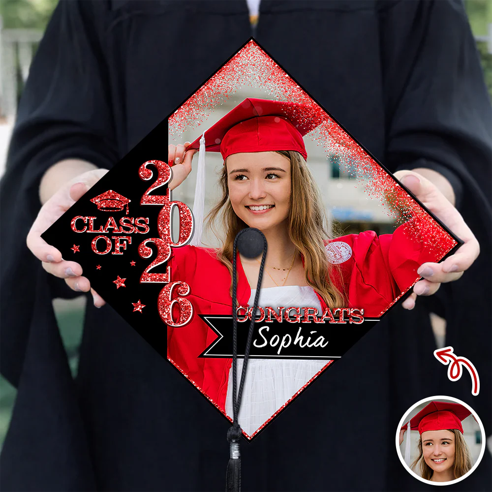 Personalized Photo Class Of 2026 Graduation Cap Topper HO82 901568 - Image 7