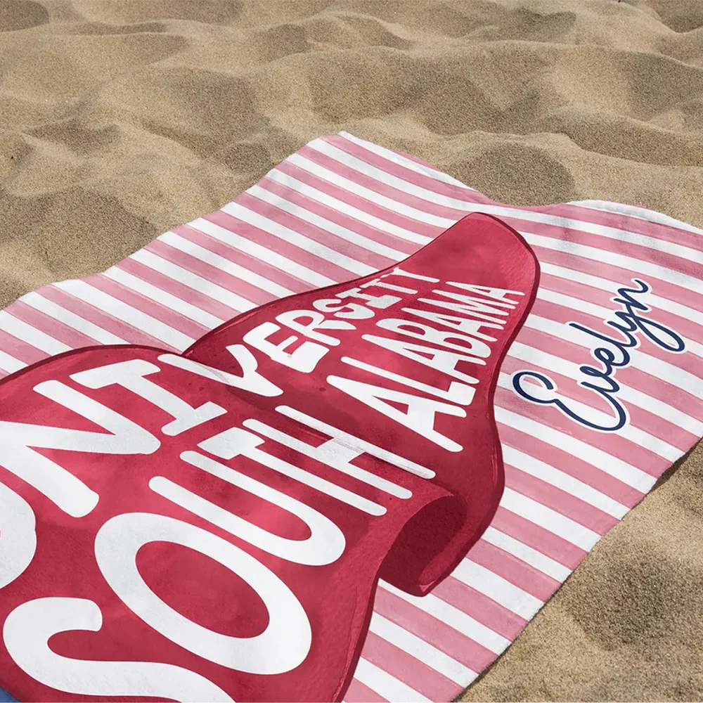 Personalized College Pennant Spirit Beach Towel – Graduation Gift HO82 902152 - Image 5