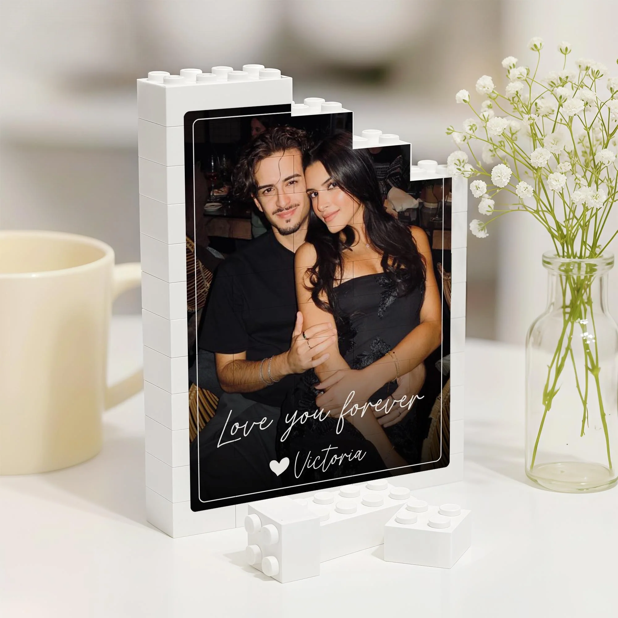 Personalized Couple Photo Building Block - Valentine's Day Gift For Boyfriend Husband HO82 901360 - Image 6
