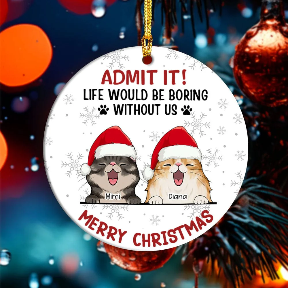 Personalized Dog Cat Life Would Be Boring Without Me Ceramic Ornament HO82 893172 - Image 2