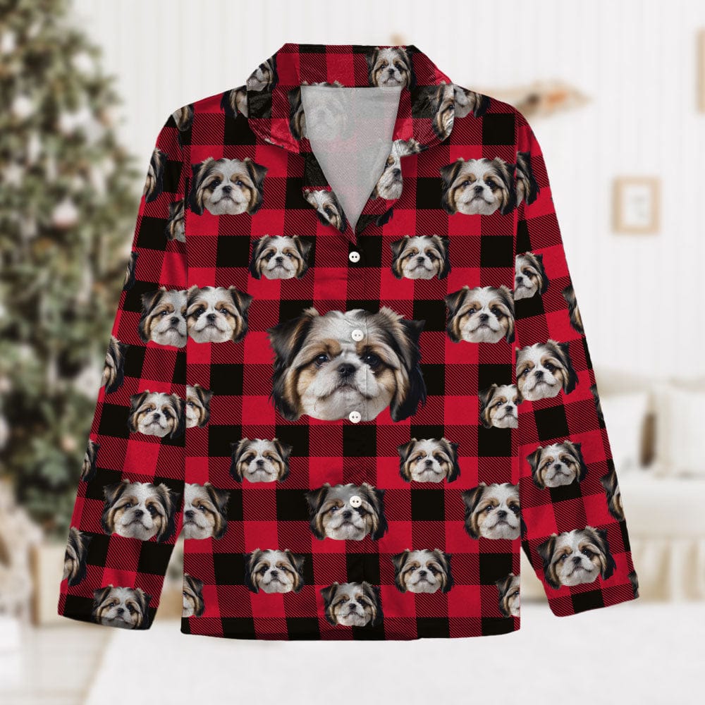 Personalized Dog Photo With Colorful Background For Family Pajamas N304 889700 - Image 2