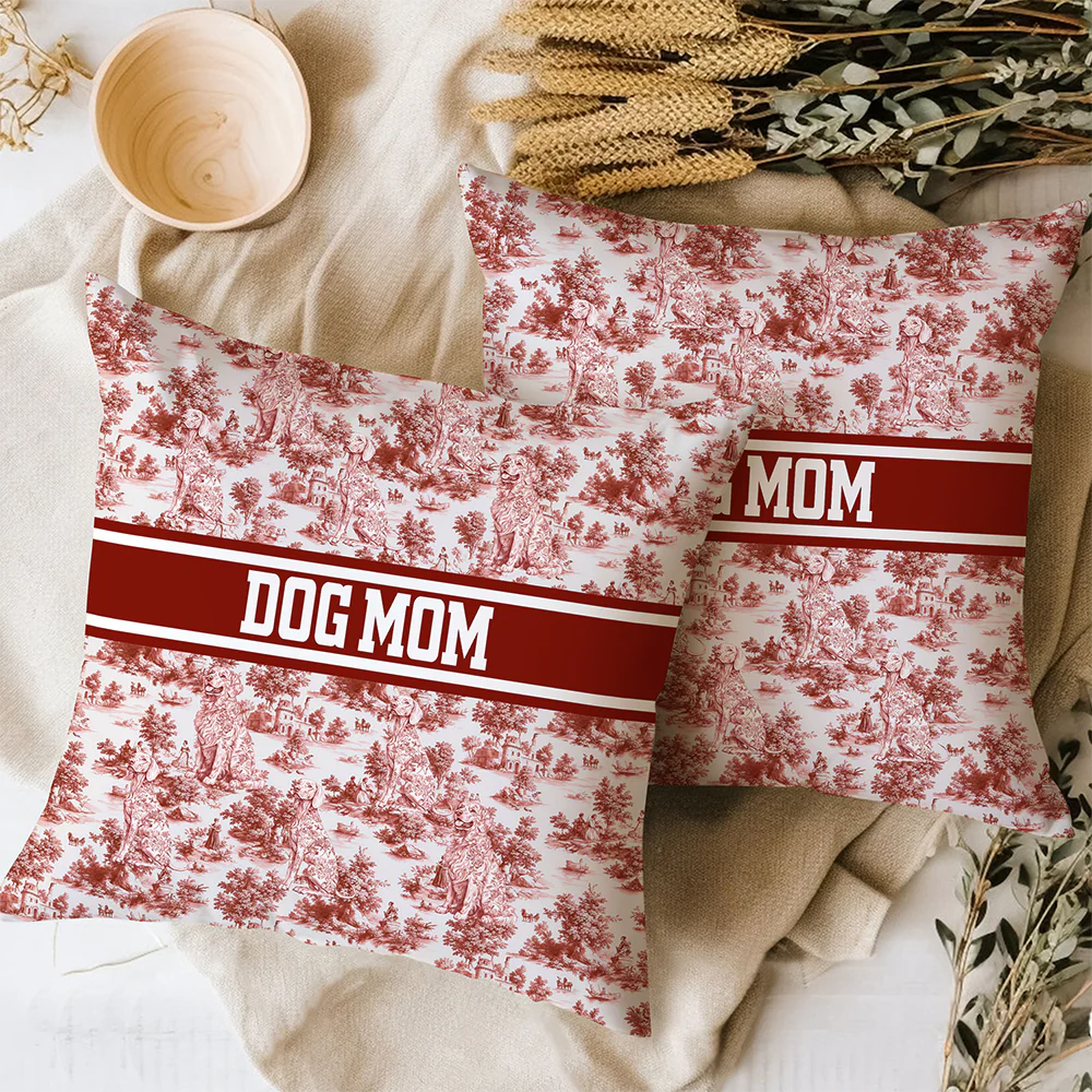 Personalized Dog Toile De Jouy Pillow Gift For Dog Lovers HO82 894198 - Image 2