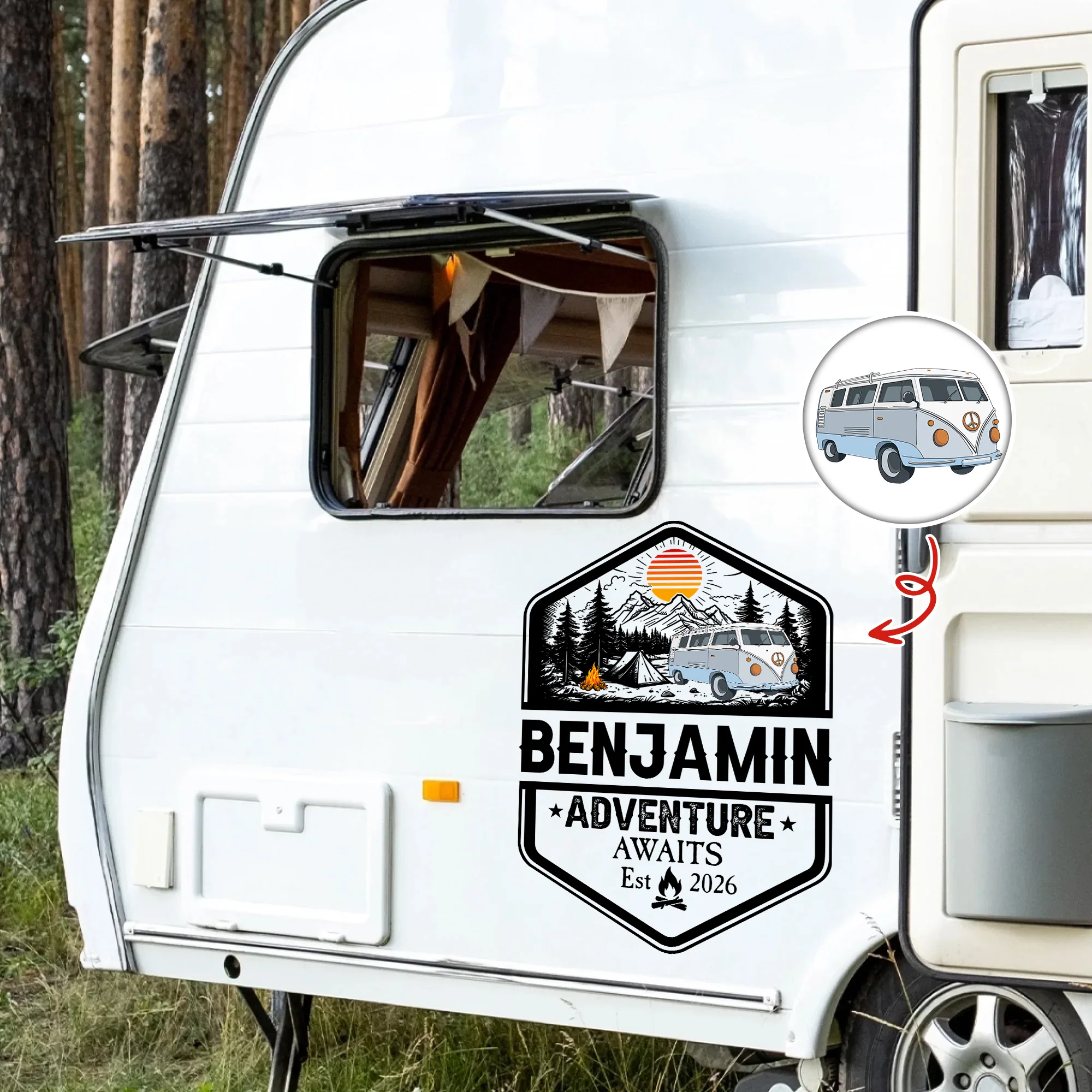 Personalized Family Adventures RV Decal - Gift For Campers HO82 902932 - Image 5