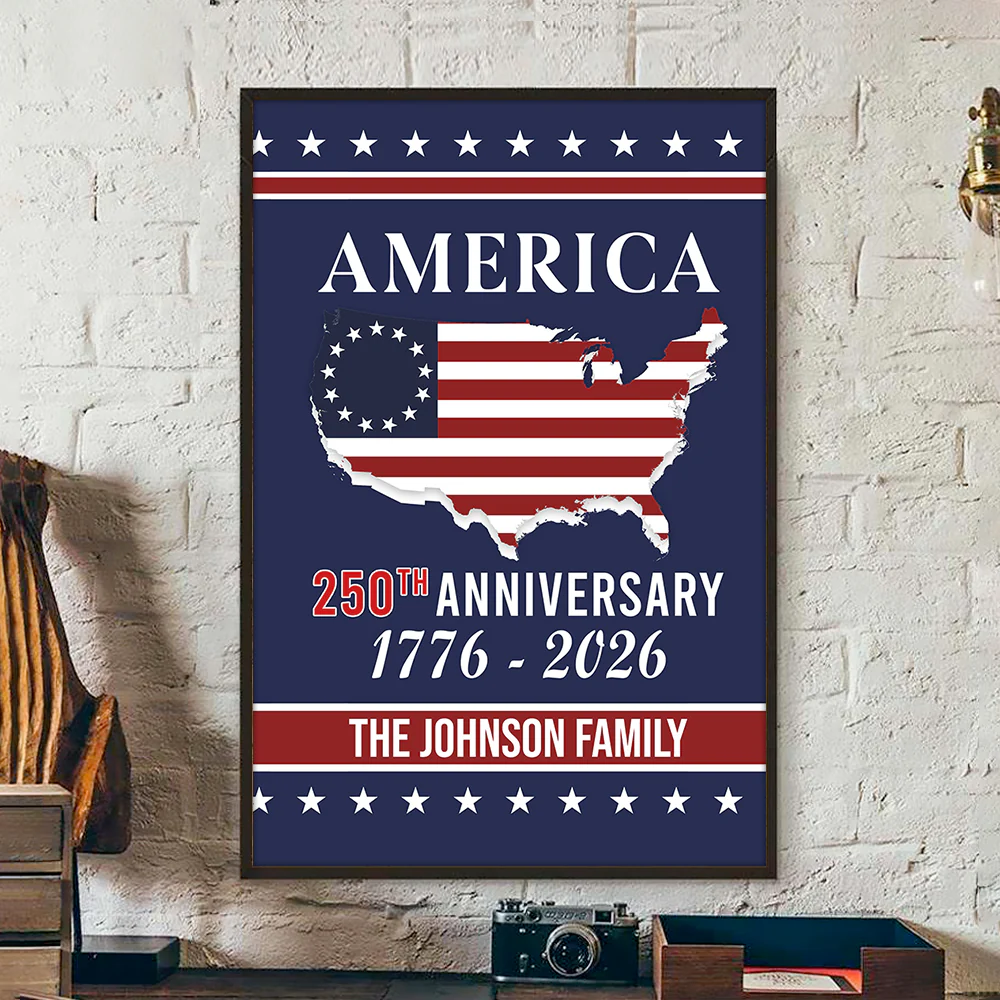 Personalized Family Name America 250th Anniversary Canvas Poster HO82 901442 - Image 2