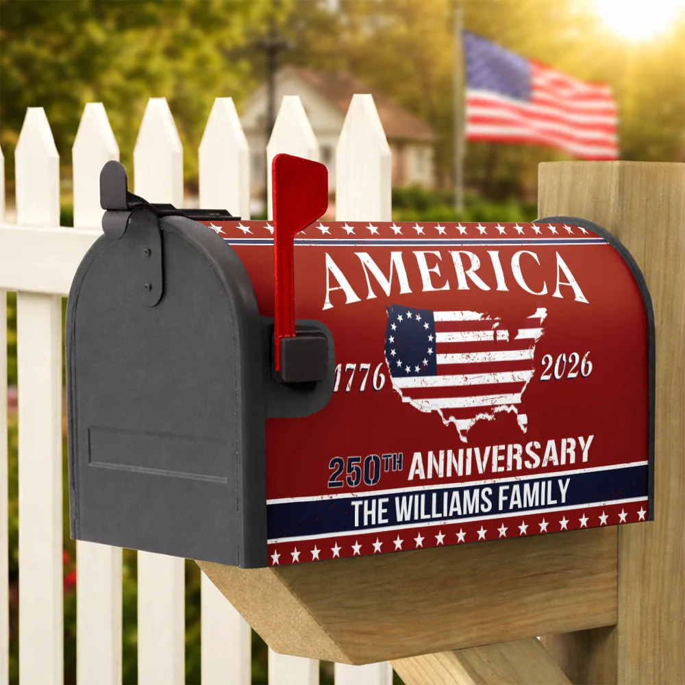 Personalized Family Name America 250th Anniversary Mailbox Cover HO82 900898 - Image 2