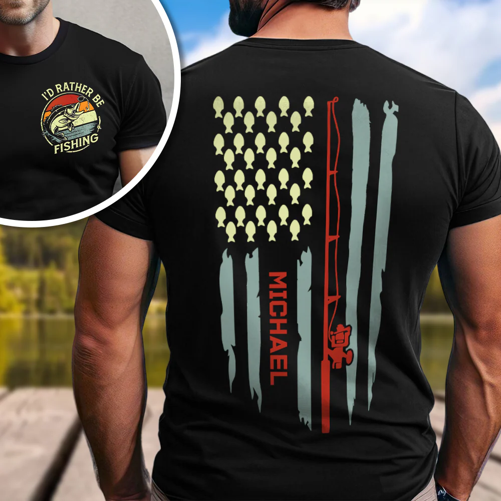 Personalized Fishing Back & Front Shirt, Birthday Fathers Day Gift For Dad, Men, Husband, Him HO82 900904 - Image 5