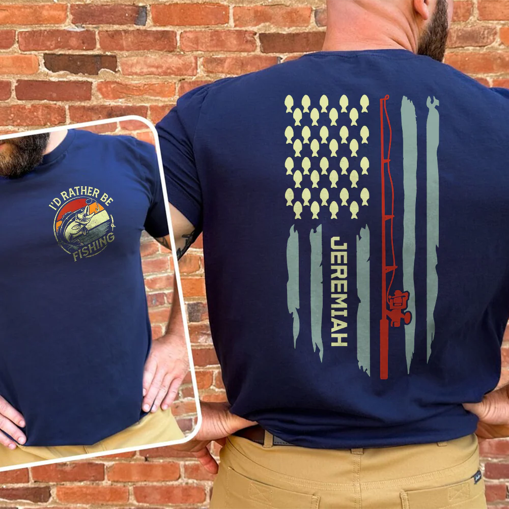 Personalized Fishing Back & Front Shirt, Birthday Fathers Day Gift For Dad, Men, Husband, Him HO82 900904 - Image 7