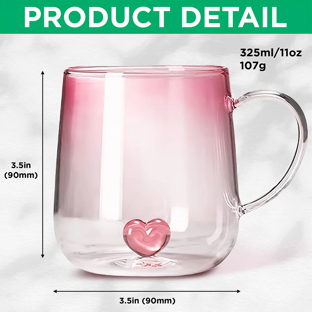 Custom Photo Floral Mom Pink Gradient Glass Mug - Gift For Grandma, Mom, Mother's Day HO82 901758 - Image 6