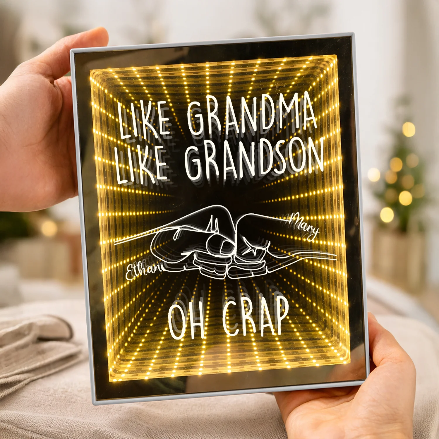 Personalized Happy Mother's Day Like Mother Like Daughter/Son Infinity Mirror Light Box HO82 901624 - Image 3