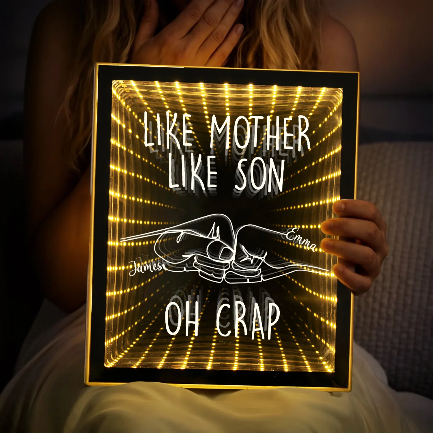Personalized Happy Mother's Day Like Mother Like Daughter/Son Infinity Mirror Light Box HO82 901624 - Image 5