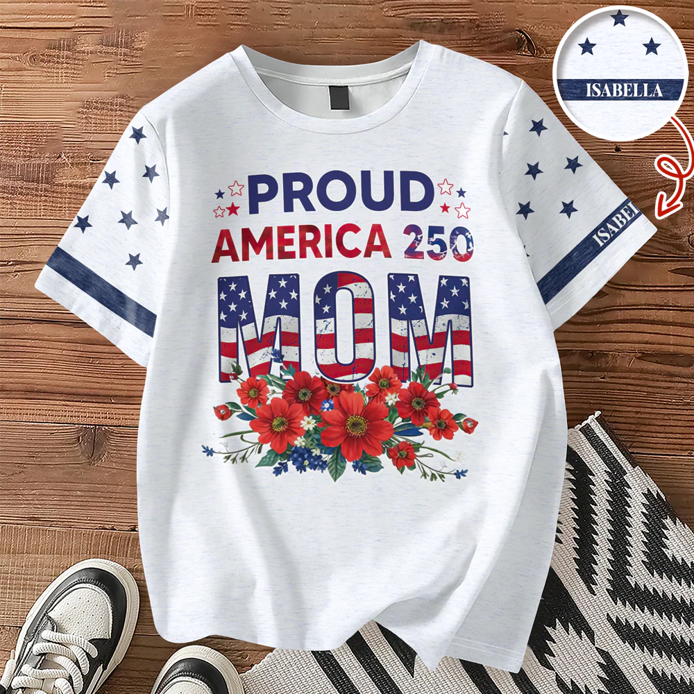 Personalized Happy Mother's Day With US Flag 3D Shirt, Gift For Mom, Mother's Day, America 250 HO82 901352 - Image 4
