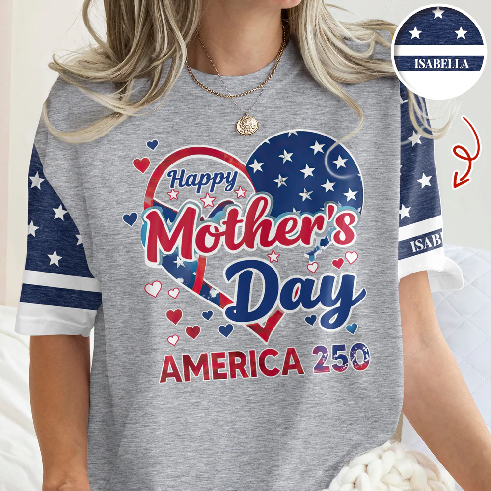 Personalized Happy Mother's Day With US Flag 3D Shirt, Gift For Mom, Mother's Day, America 250 HO82 901352 - Image 5