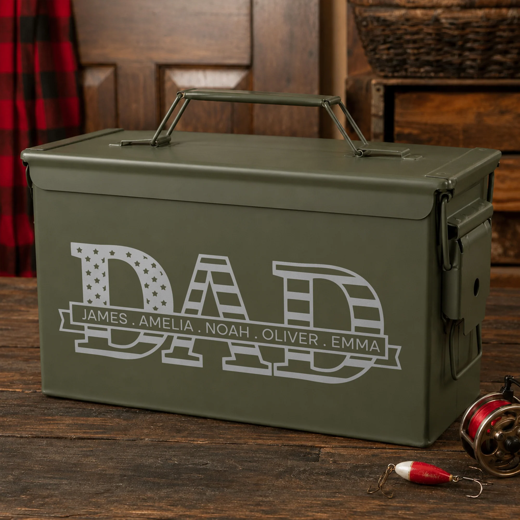 Personalized Kid Name With Dad Ammo Box, Father's Day Gifts, Gifts for Him, Dad Gifts, Gifts for Men, Personalized Gifts for Dad HO82 902656 - Image 3
