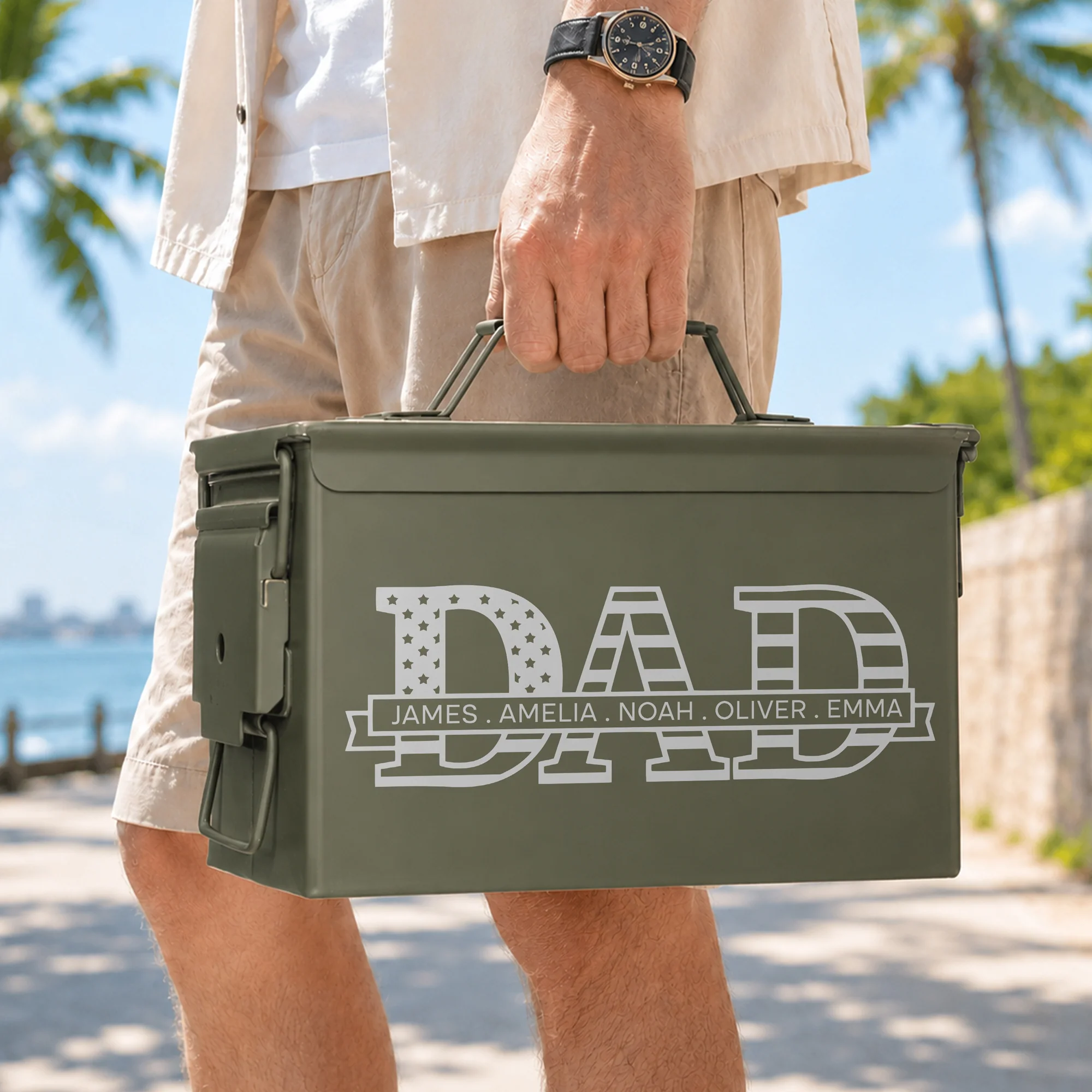 Personalized Kid Name With Dad Ammo Box, Father's Day Gifts, Gifts for Him, Dad Gifts, Gifts for Men, Personalized Gifts for Dad HO82 902656 - Image 5