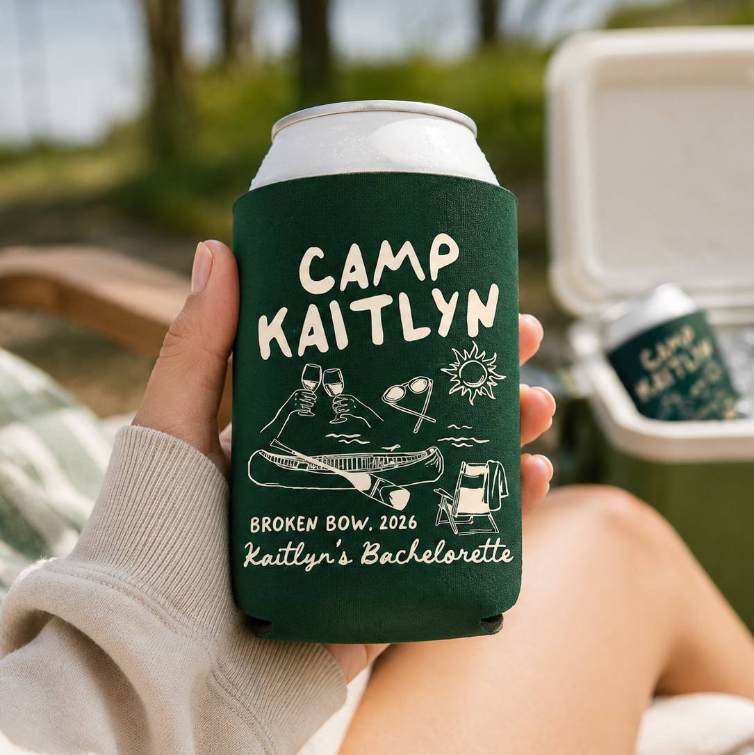 Personalized Lake Club Bachelorette Camp Can Cooler, Camping Bachelorette Party Favors HO82 903054 - Image 2
