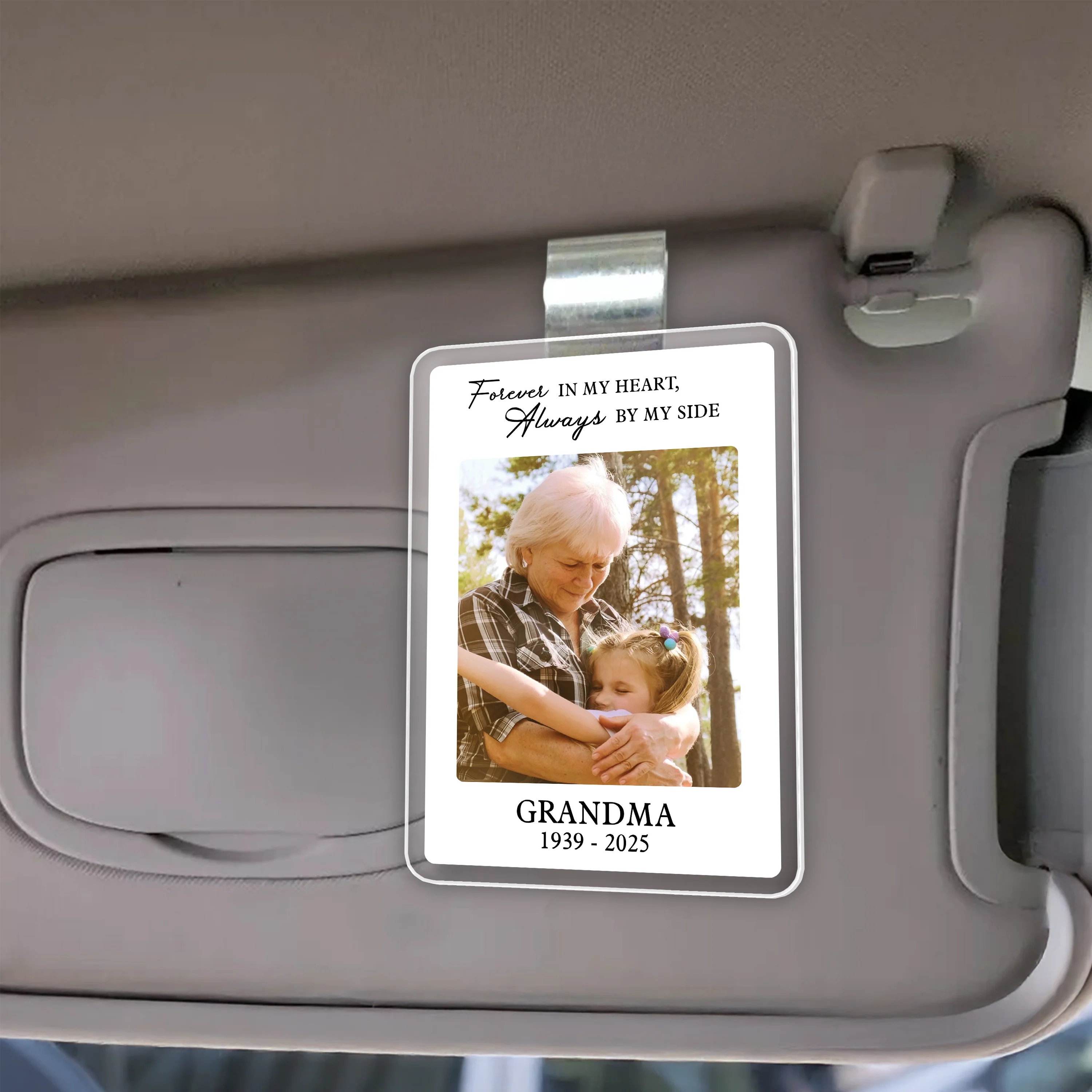 Personalized Memorial Photo Car Visor Clip, Loss Of Dad Gift, Sympathy Gift for Loss of Loved Ones, In Loving Memory, Family Memorial Gifts HO82 900750 - Image 7