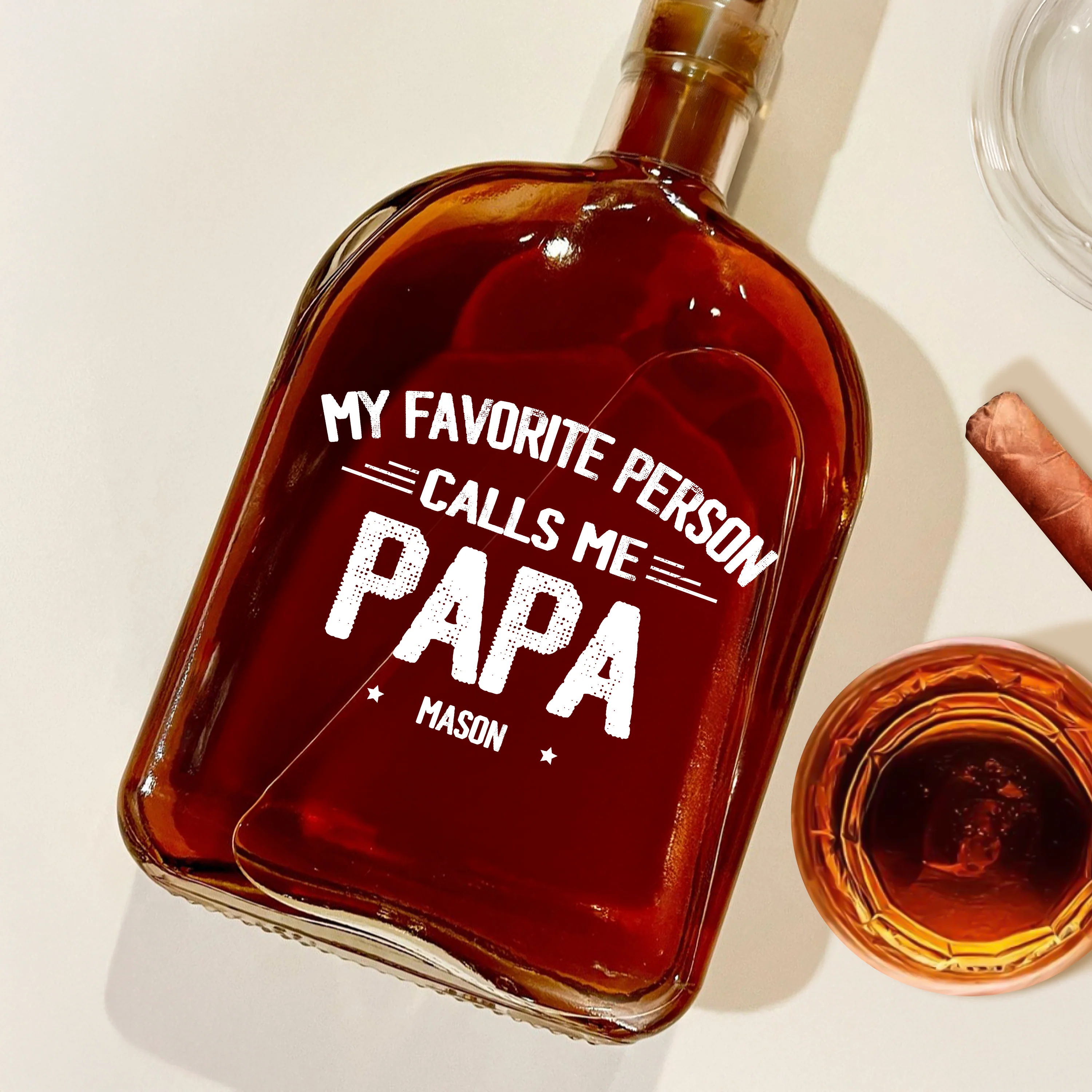 Personalized My Favorite People Call Me Daddy Vintage Style Whiskey Bottle Gift For Dad, Grandpa HO82 894460 - Image 3