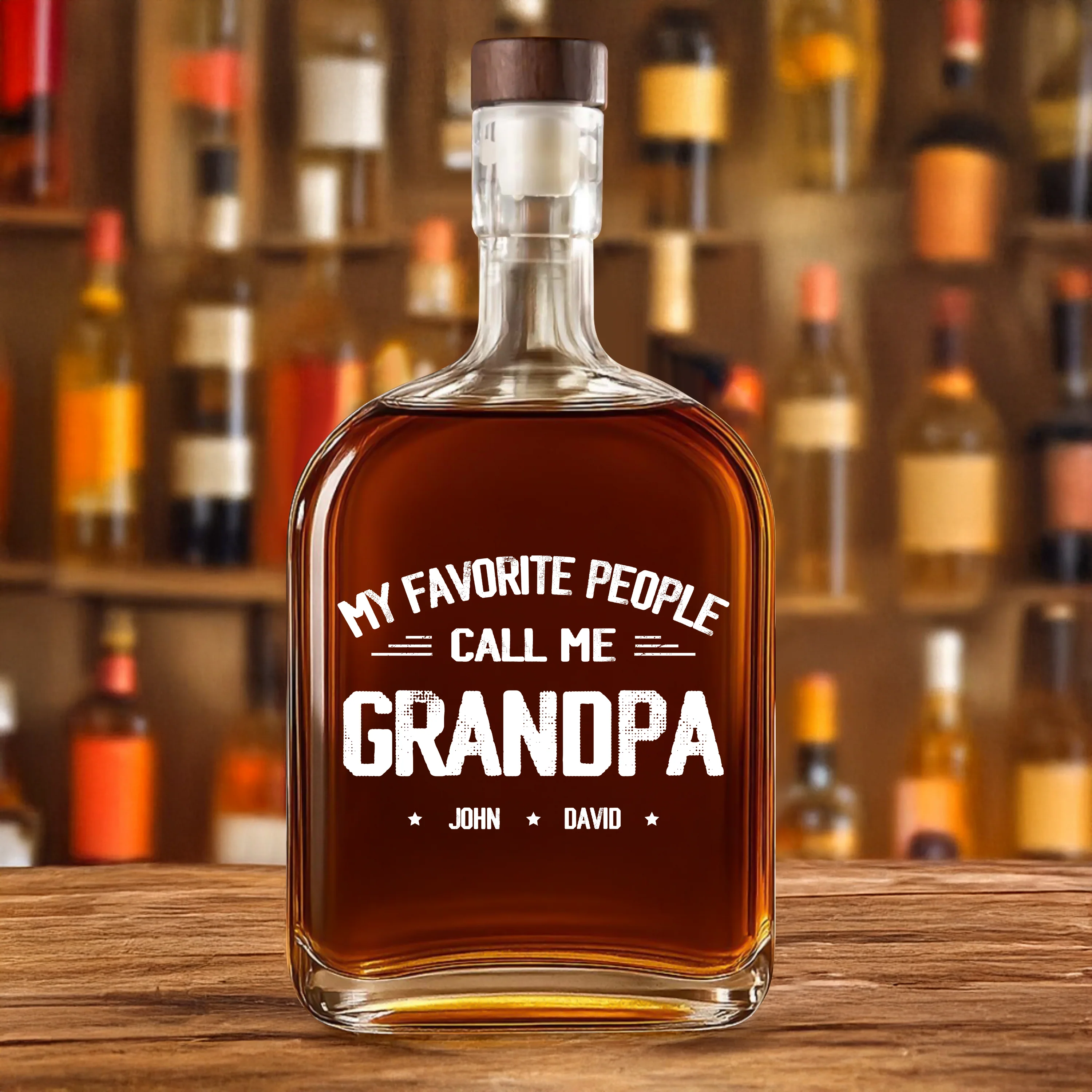 Personalized My Favorite People Call Me Daddy Vintage Style Whiskey Bottle Gift For Dad, Grandpa HO82 894460 - Image 4