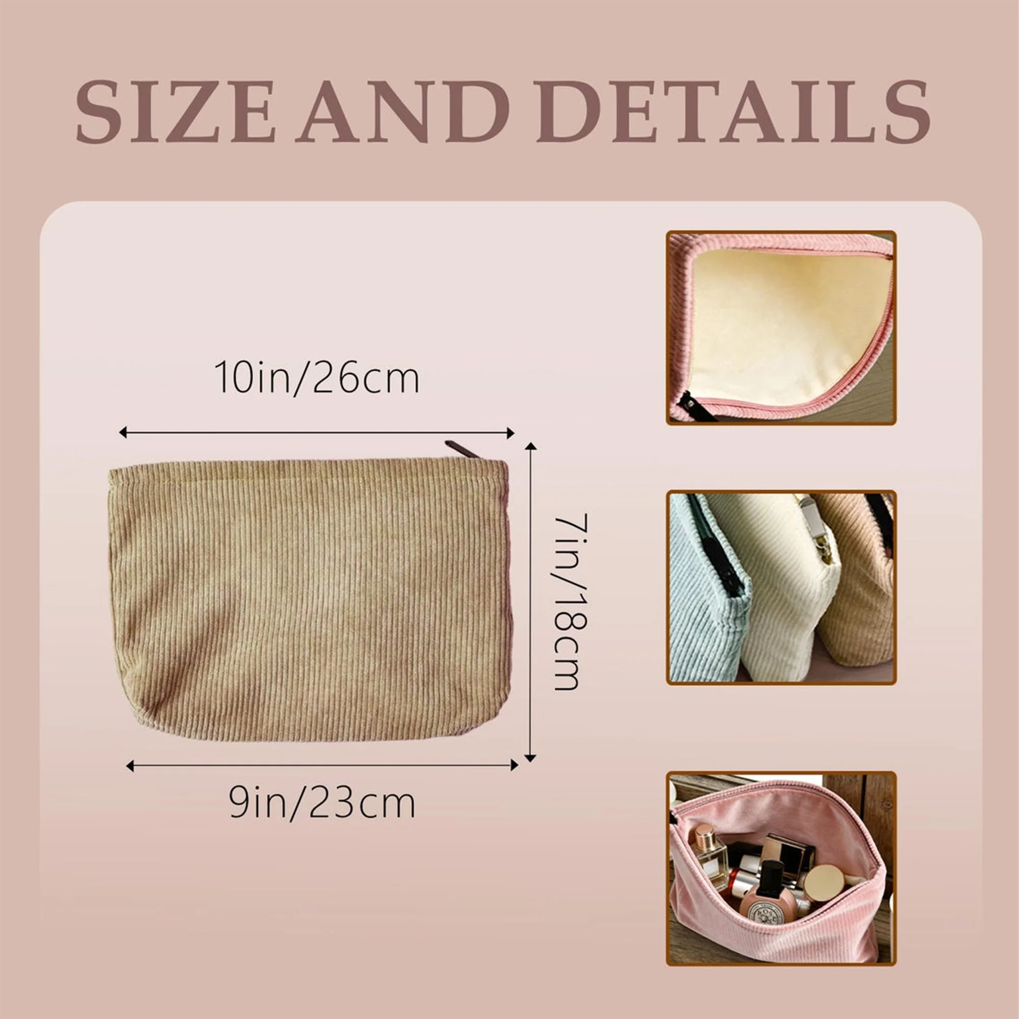 Personalized Name Chenille Travel Makeup Bag - Gift For Mom, Girlfriend, Women, Summer Gift HO82 902066 - Image 4