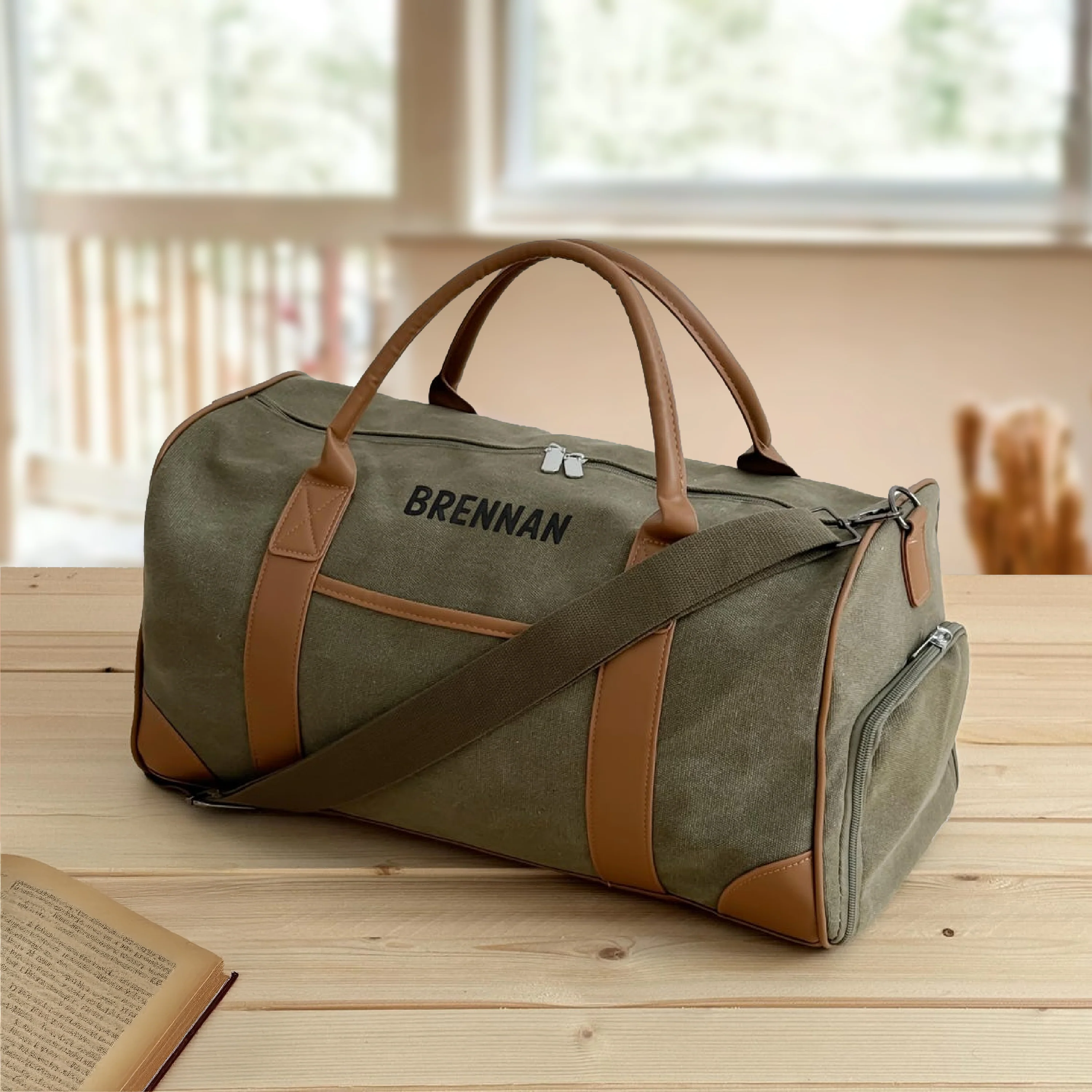 Personalized Name Embroidered Travel Bag, Groomsmen Gift, Wedding Anniversary, Valentine Gift, Best Men's Gift HO82 900796 - Image 7