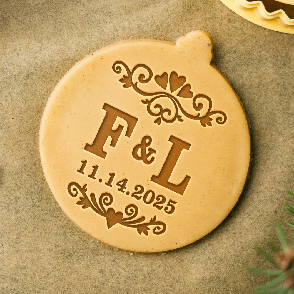 Personalized Name Letters Couple Cookie Stamp Gift For Wedding Anniversary, Couple, Wife, Husband HO82 900598 - Image 2