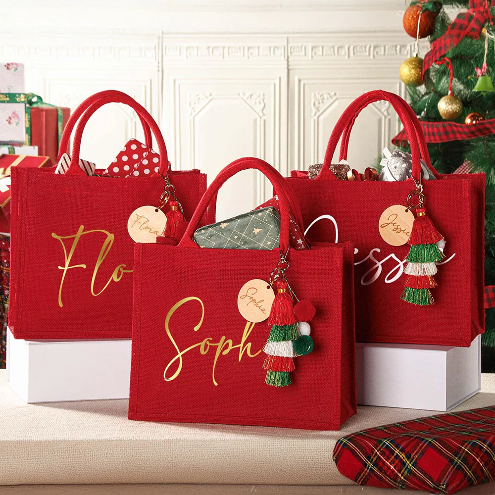 Personalized Name Red Christmas Eve Bag HO82 900444 - Image 2