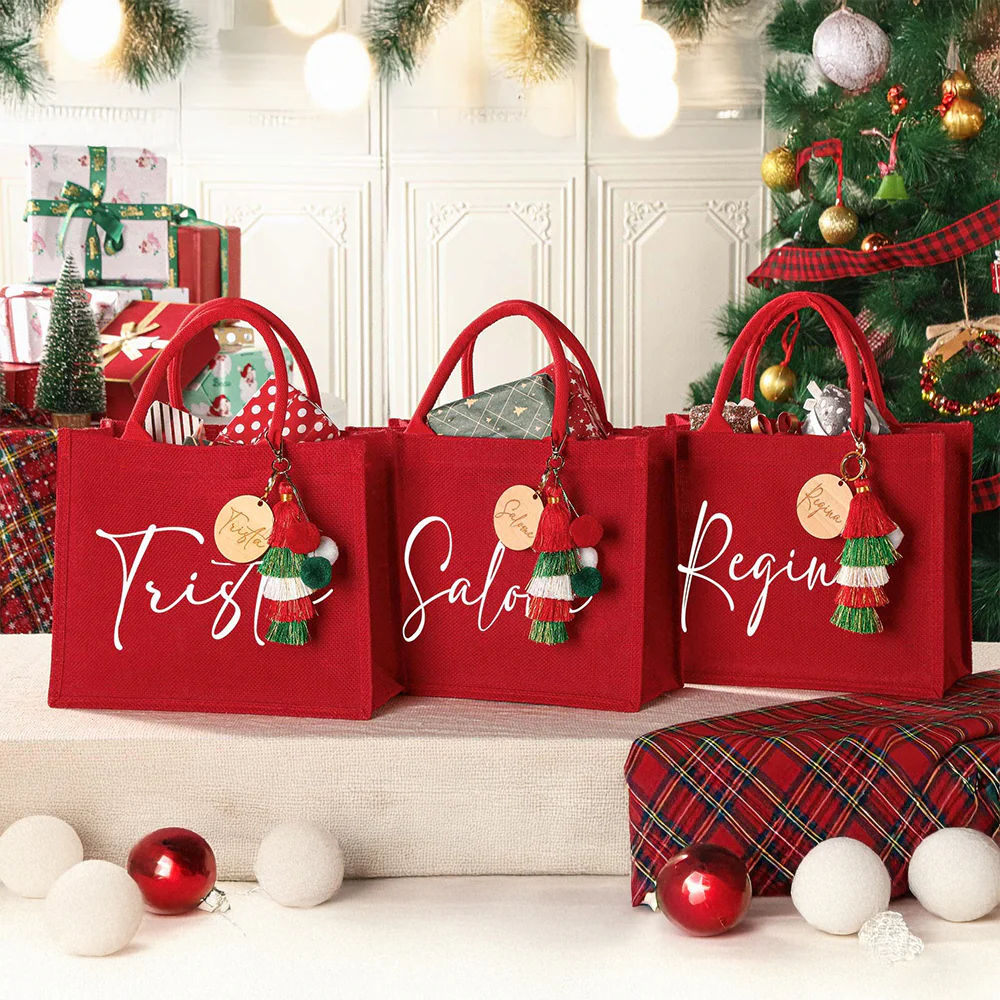 Personalized Name Red Christmas Eve Bag HO82 900444 - Image 3