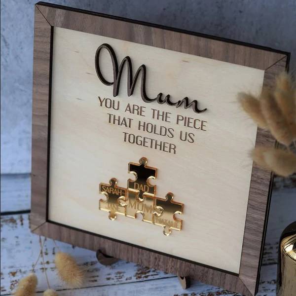 Personalized Name You Are The Piece That Holds Us Together 2-Layered Wooden Plaque Gift For Mother's Day HO82 901674 - Image 2