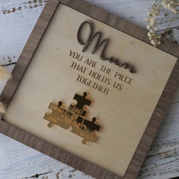 Personalized Name You Are The Piece That Holds Us Together 2-Layered Wooden Plaque Gift For Mother's Day HO82 901674 - Image 3